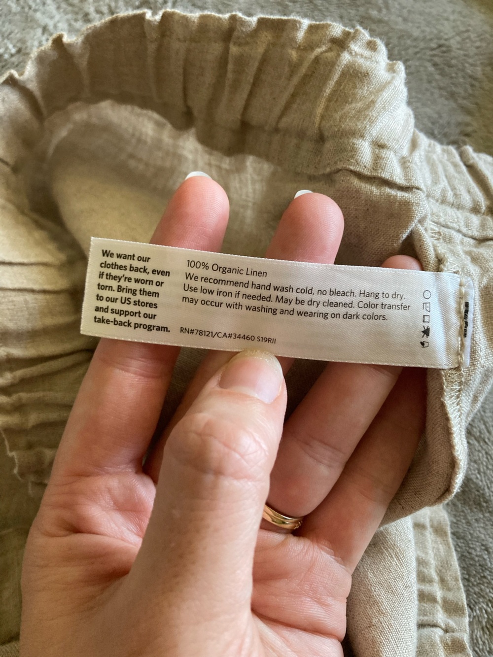 Eileen Fisher Linen Blend Wide-Leg Pants in Taupe